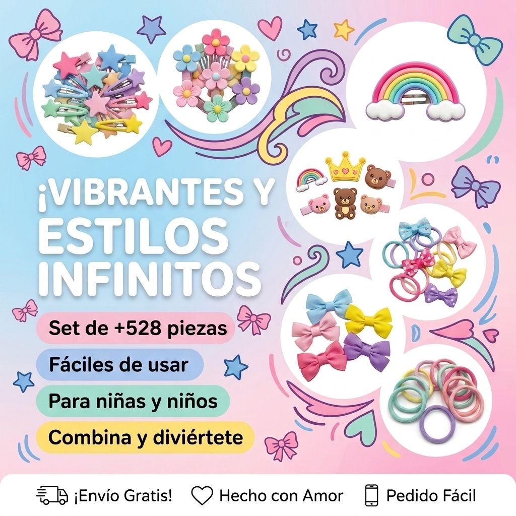 MEGA SET DE +528 ACCESORIOS PARA EL CABELLO – PEINADOS LINDOS TODOS LOS DÍAS | ENVÍO GRATIS 🇬🇹