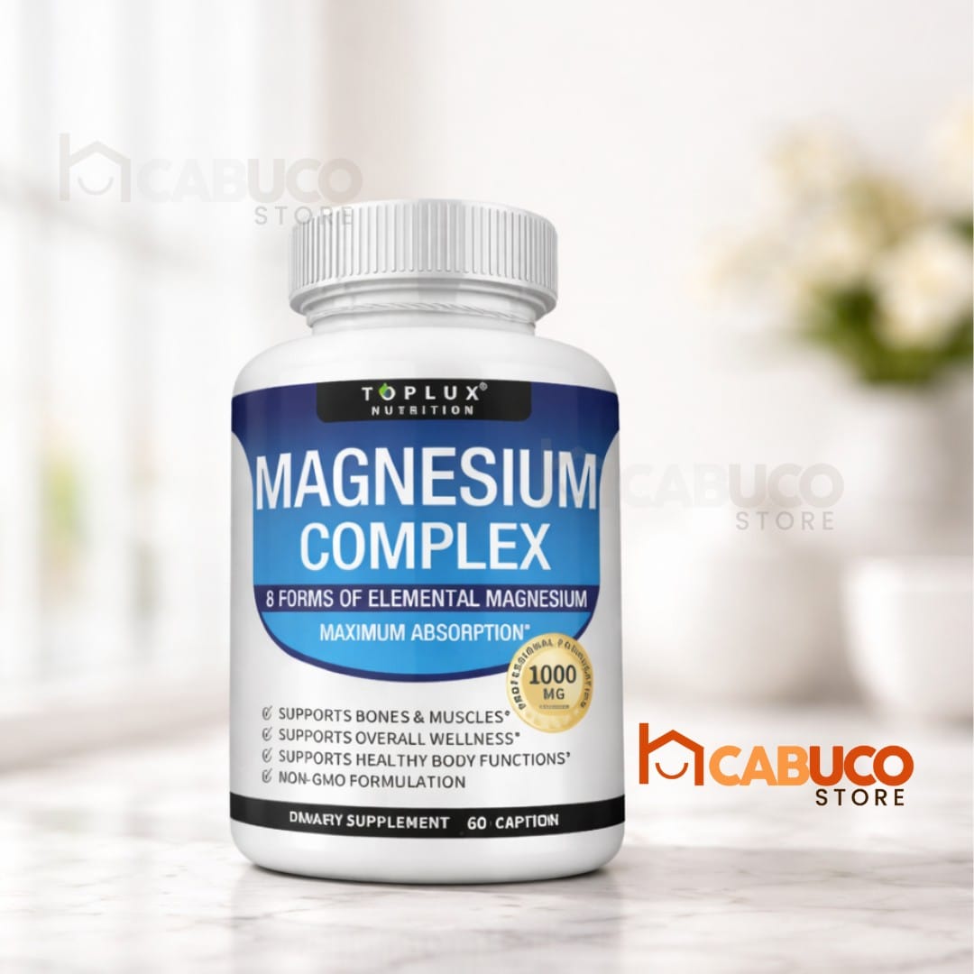 MAGNESIUM COMPLEX 1000 MG – RELAJACIÓN MUSCULAR Y NERVIOSA – ENERGÍA DIARIA Y DESCANSO PROFUNDO – ENVÍO GRATIS 🇬🇹