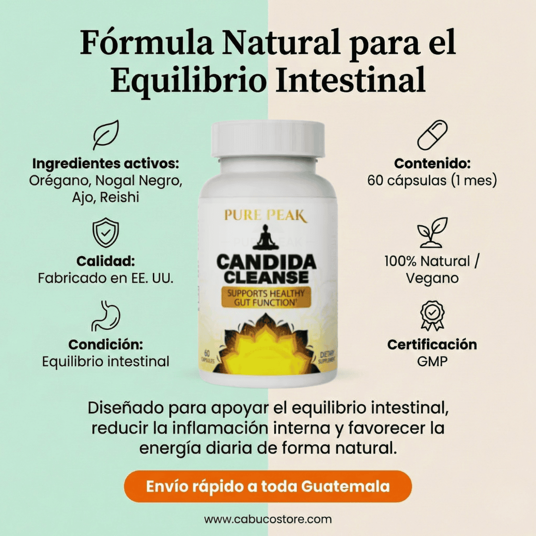 LIMPIEZA INTESTINAL PROFUNDA – APOYO CONTRA CÁNDIDA – REDUCE INFLAMACIÓN – ENVÍO GRATIS 🇬🇹