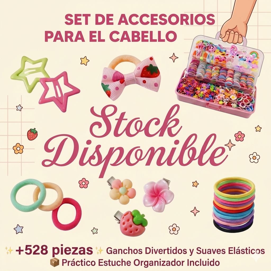 MEGA SET DE +528 ACCESORIOS PARA EL CABELLO – PEINADOS LINDOS TODOS LOS DÍAS | ENVÍO GRATIS 🇬🇹