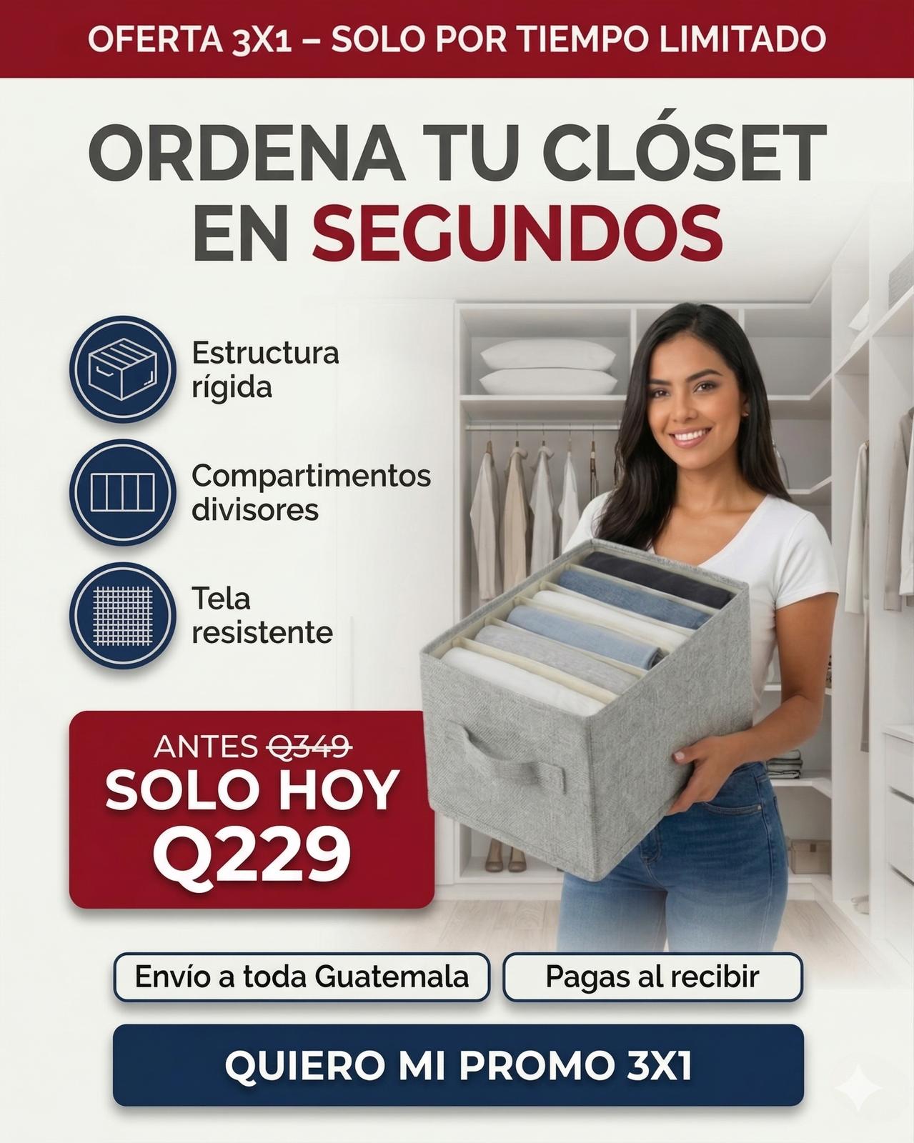 SET ORGANIZADOR PLEGABLE RÍGIDO 9 COMPARTIMENTOS - ¡COMPRA 1 Y LLÉVATE 3 + ENVÍO GRATIS! 🚚