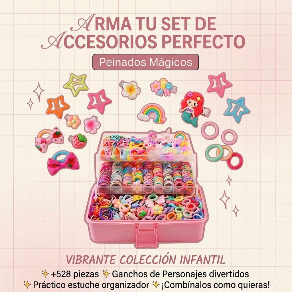 MEGA SET DE +528 ACCESORIOS PARA EL CABELLO – PEINADOS LINDOS TODOS LOS DÍAS | ENVÍO GRATIS 🇬🇹