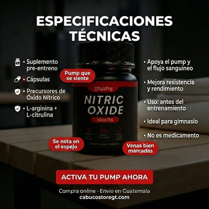 NITRIC OXIDE BOOSTER – PUMP, FUERZA Y RENDIMIENTO MUSCULAR  – ENVÍO GRATIS 🇬🇹