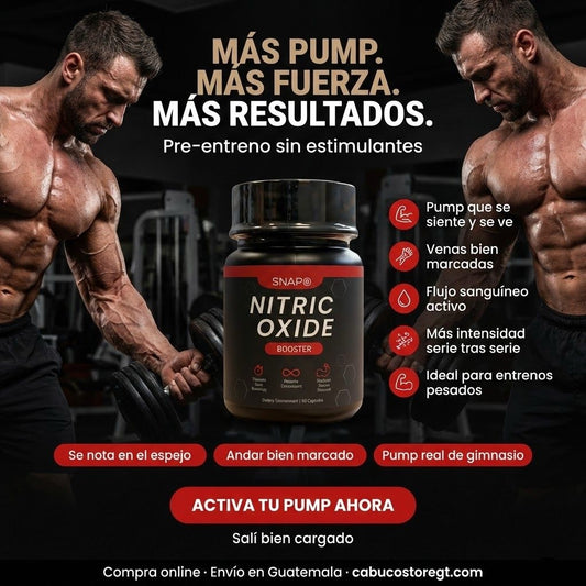 NITRIC OXIDE BOOSTER – PUMP, FUERZA Y RENDIMIENTO MUSCULAR  – ENVÍO GRATIS 🇬🇹