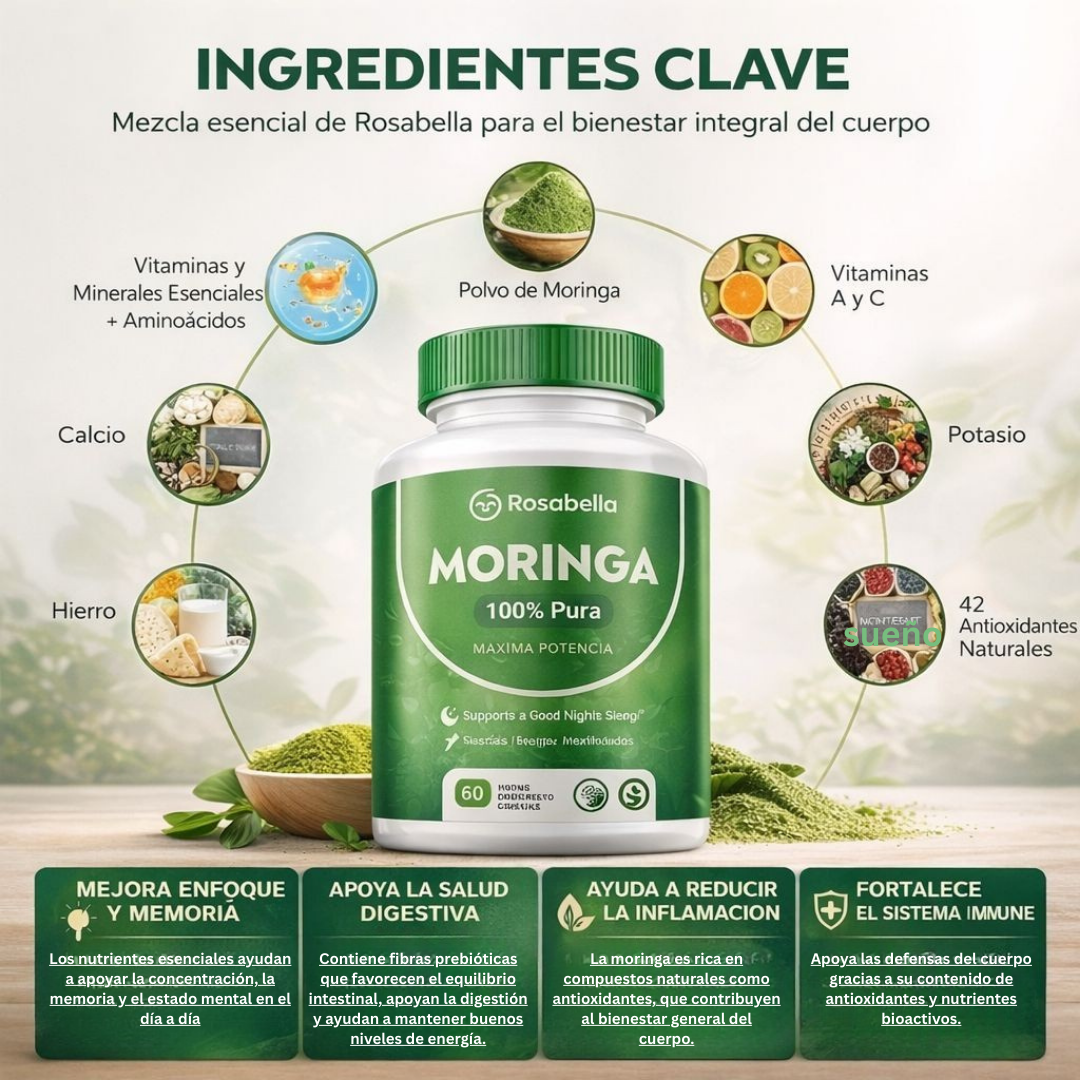MORINGA AMERICAN NATURAL – BIENESTAR Y SALUD INTEGRAL- ENVÍO GRATIS 🇬🇹