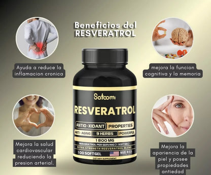 RESVERATROL – EL SECRETO ANTI-EDAD QUE REVITALIZA TU JUVENTUD – ENVÍO GRATIS  🇬🇹