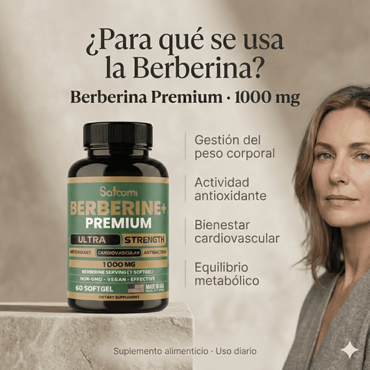 BERBERINA PREMIUM – CONTROL  DEL AZÚCAR EN SANGRE – APOYO AL METABOLISMO Y PESO – BIENESTAR CARDIOVASCULAR – ENVÍO GRATIS 🇬🇹