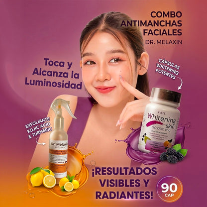 DR. MELAXIN WHITENING + EXFOLIANTE – APOYO PARA MANCHAS, TONO DESIGUAL Y PIEL LUMINOSA | ENVÍO GRATIS 🇬🇹