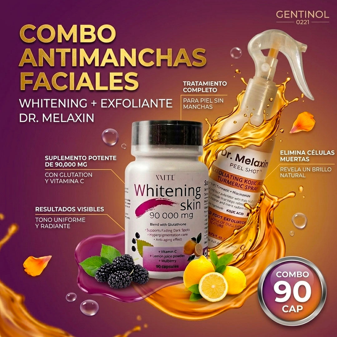 DR. MELAXIN WHITENING + EXFOLIANTE – APOYO PARA MANCHAS, TONO DESIGUAL Y PIEL LUMINOSA | ENVÍO GRATIS 🇬🇹