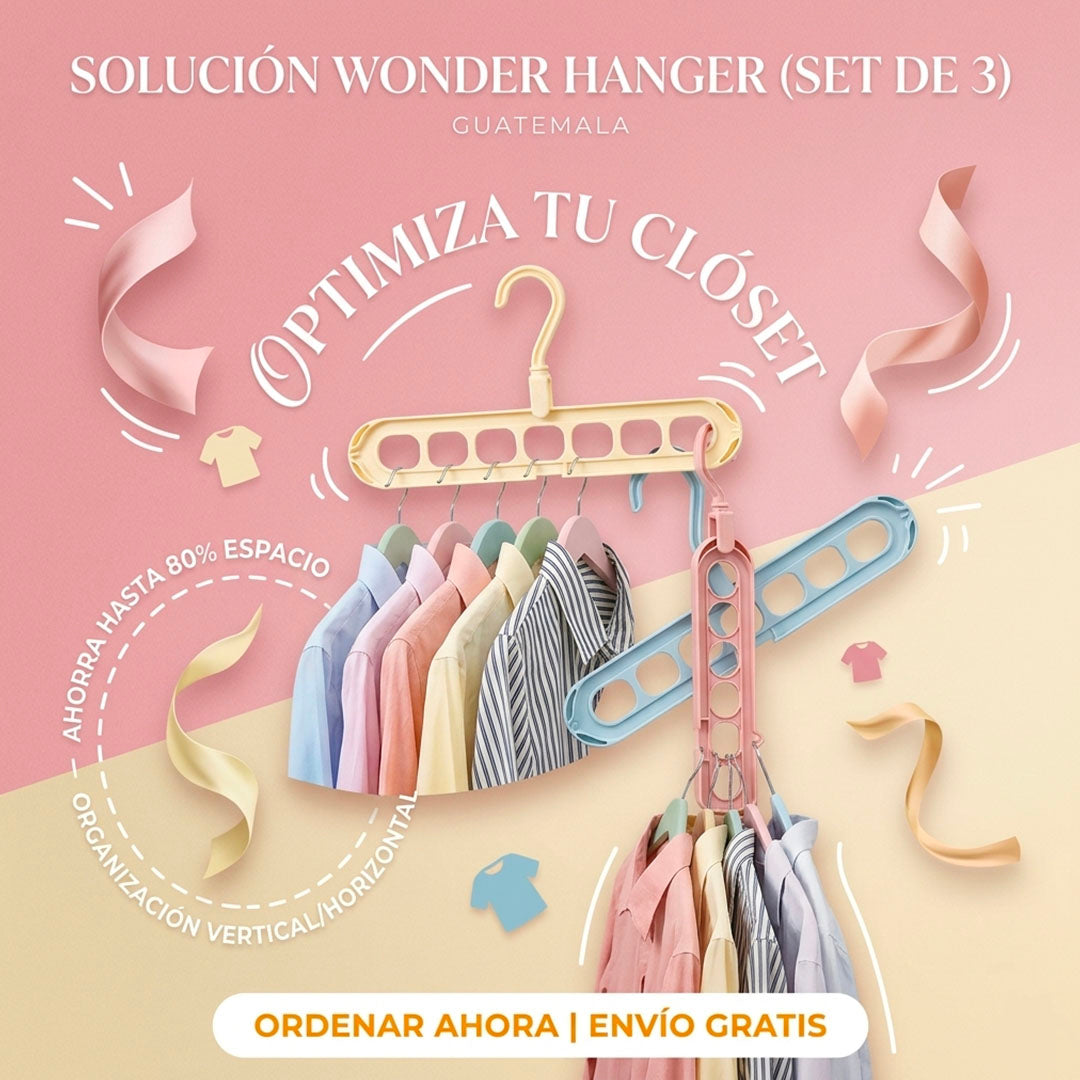 ORGANIZADOR DE GANCHOS PARA ROPA (SET DE 6 UNIDADES) - ENVÍO GRATIS 🇬🇹