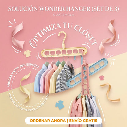 ORGANIZADOR DE GANCHOS PARA ROPA (SET DE 6 UNIDADES) - ENVÍO GRATIS 🇬🇹