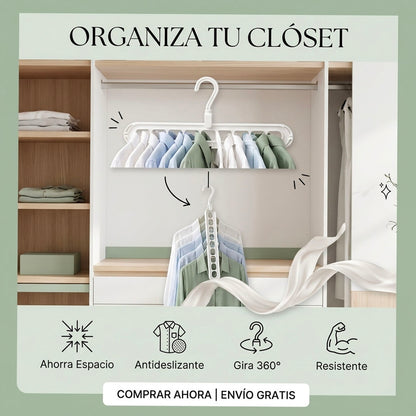 ORGANIZADOR DE GANCHOS PARA ROPA (SET DE 6 UNIDADES) - ENVÍO GRATIS 🇬🇹