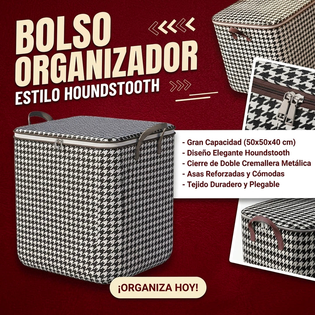 BOLSO ORGANIZADOR PREMIUM PATA DE GALLO – MAXIMIZA TU CLÓSET | ENVÍO GRATIS 🇬🇹