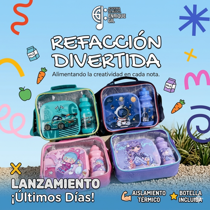 LONCHERA TÉRMICA INFANTIL "TODO EN UNO" + BOTELLA INCLUIDA | ENVÍO GRATIS 🇬🇹
