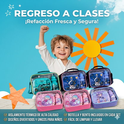 LONCHERA TÉRMICA INFANTIL "TODO EN UNO" + BOTELLA INCLUIDA | ENVÍO GRATIS 🇬🇹
