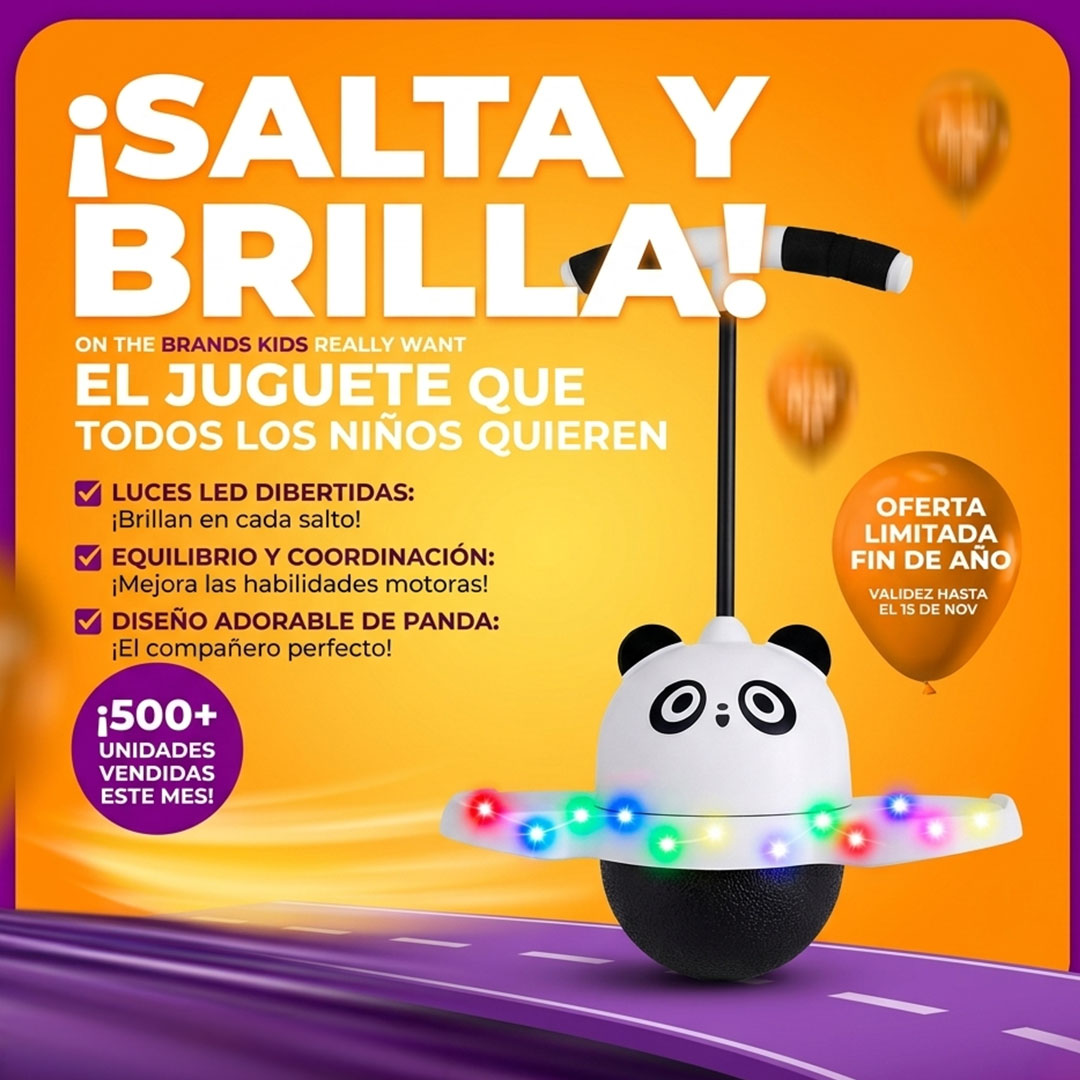 POGO SALTARÍN INTERACTIVO CON LUCES Y MÚSICA – DESARROLLO MOTOR Y DIVERSIÓN ACTIVA | ENVÍO GRATIS 🇬🇹