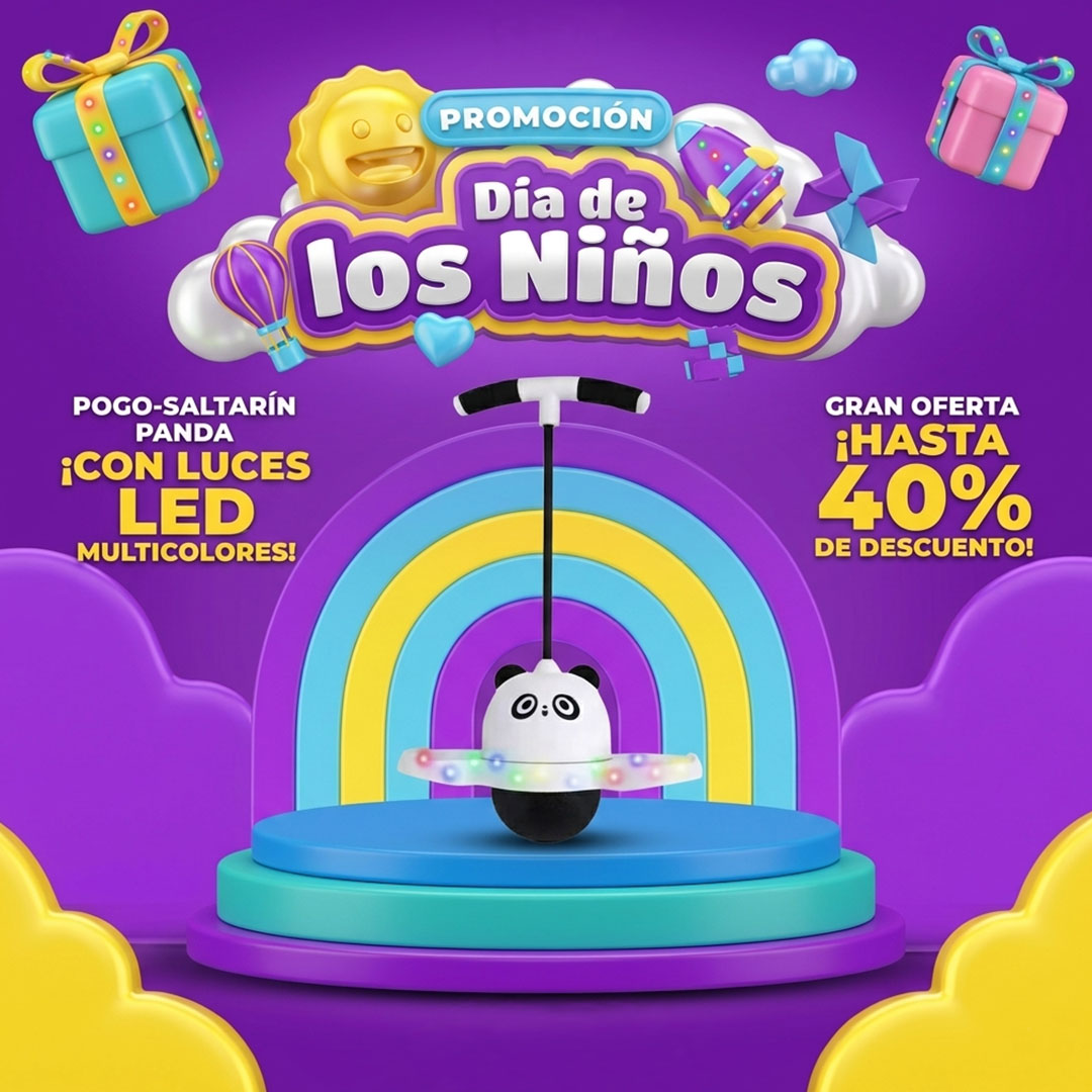 POGO SALTARÍN INTERACTIVO CON LUCES Y MÚSICA – DESARROLLO MOTOR Y DIVERSIÓN ACTIVA | ENVÍO GRATIS 🇬🇹
