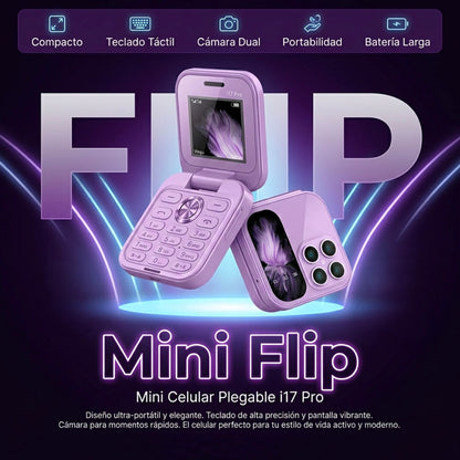 MINI CELULAR PLEGABLE TIPO FLIP – ULTRA COMPACTO Y FÁCIL DE USAR | ENVÍO GRATIS 🇬🇹