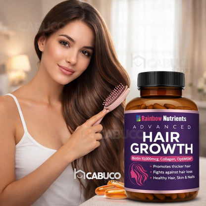 HAIR GROWTH – TRATAMIENTO VITAMÍNICO PARA EL CRECIMIENTO DEL CABELLO – BIOTINA + COLÁGENO – FÓRMULA 3 EN 1 – ENVÍO GRATIS 🇬🇹