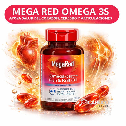 MEGA RED OMEGA 3 – RENDIMIENTO, FUERZA Y RECUPERACIÓN PARA HOMBRES – ENVÍO GRATIS 🇬🇹